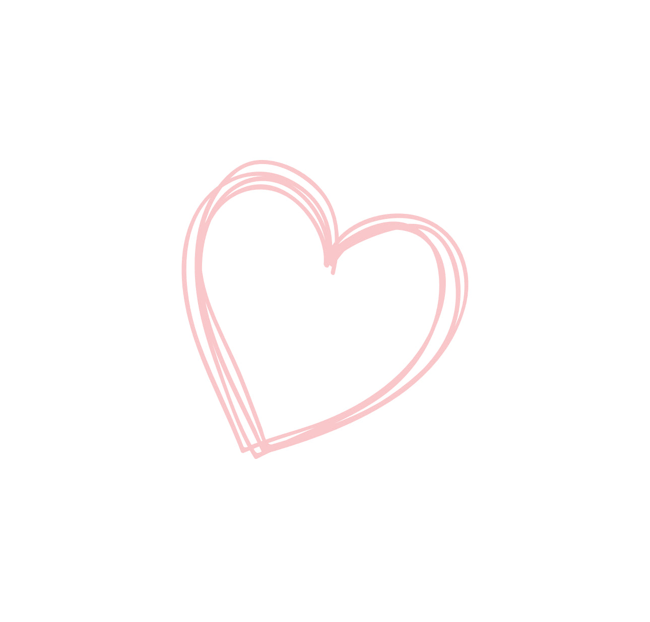 Doodle Heart Cocktail Napkin