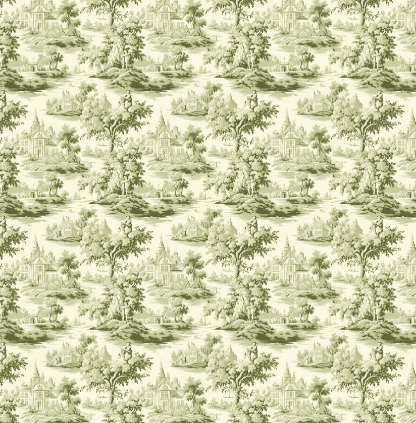 Green Toile - Charger - (SQUARE)