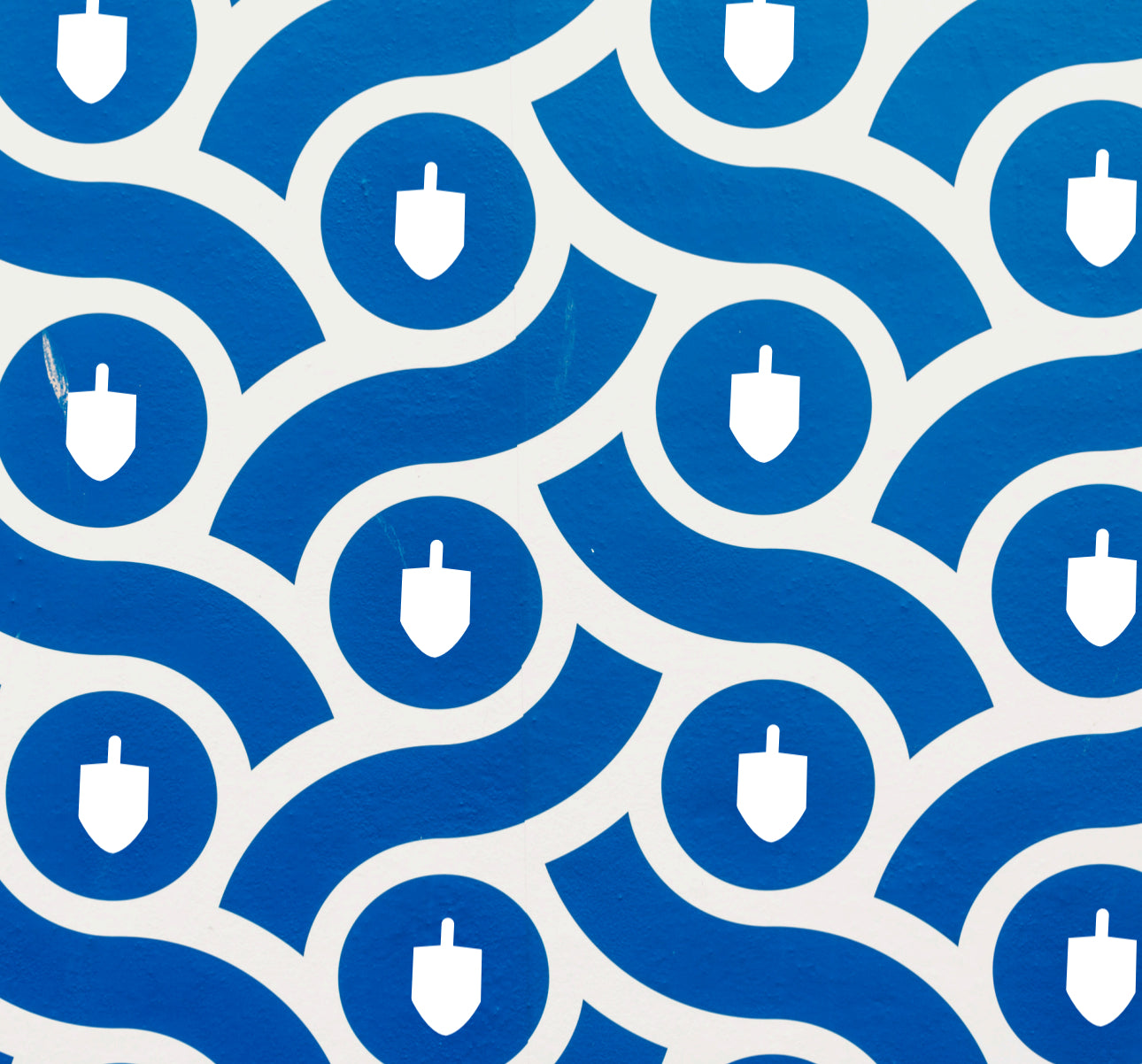 Blue Abstract Dreidel Collage Charger - (SQUARE)