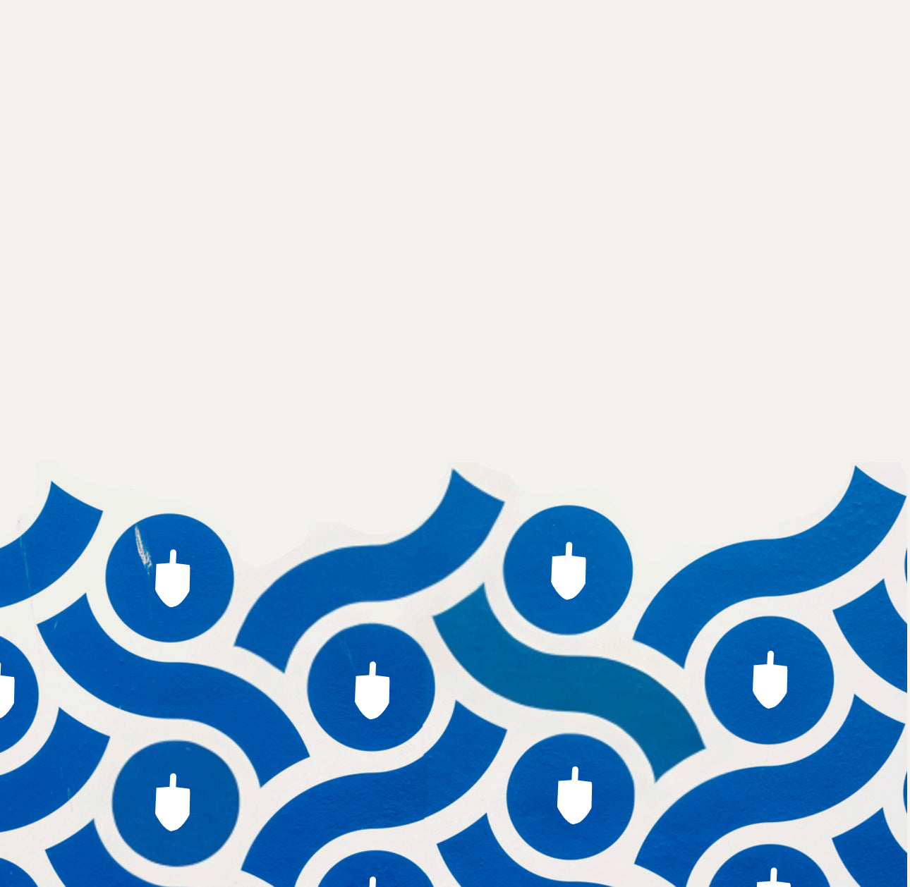 Blue Abstract Dreidel Collage - Printed Cocktail Napkin