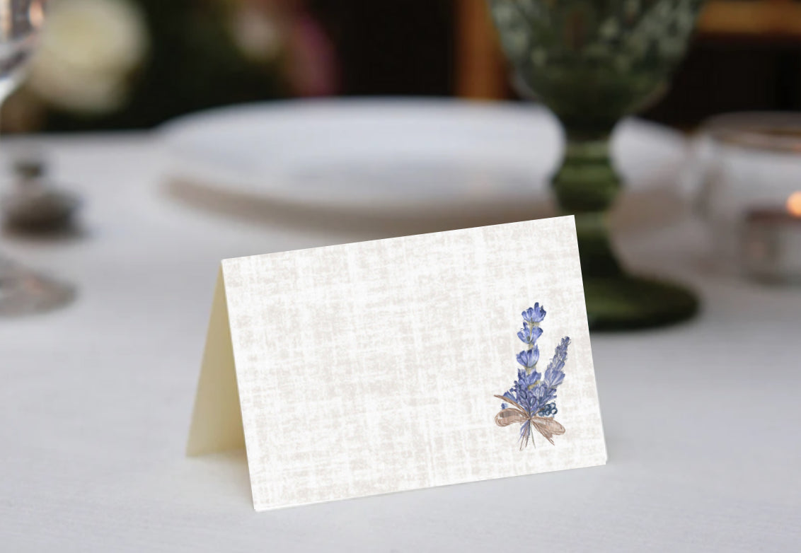 Lavender Linen Place Cards