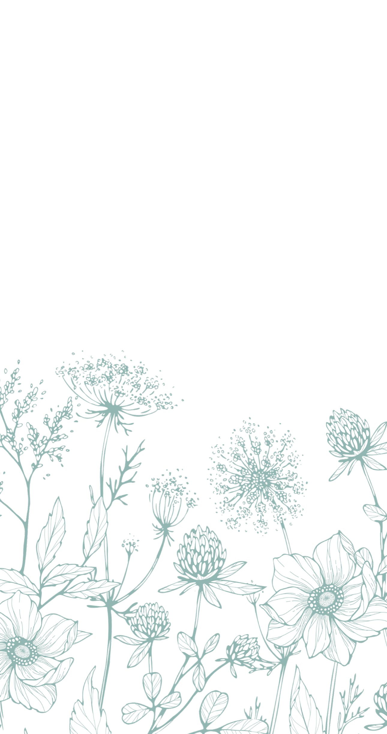 Teal Wildflower - Printed Guest Towel