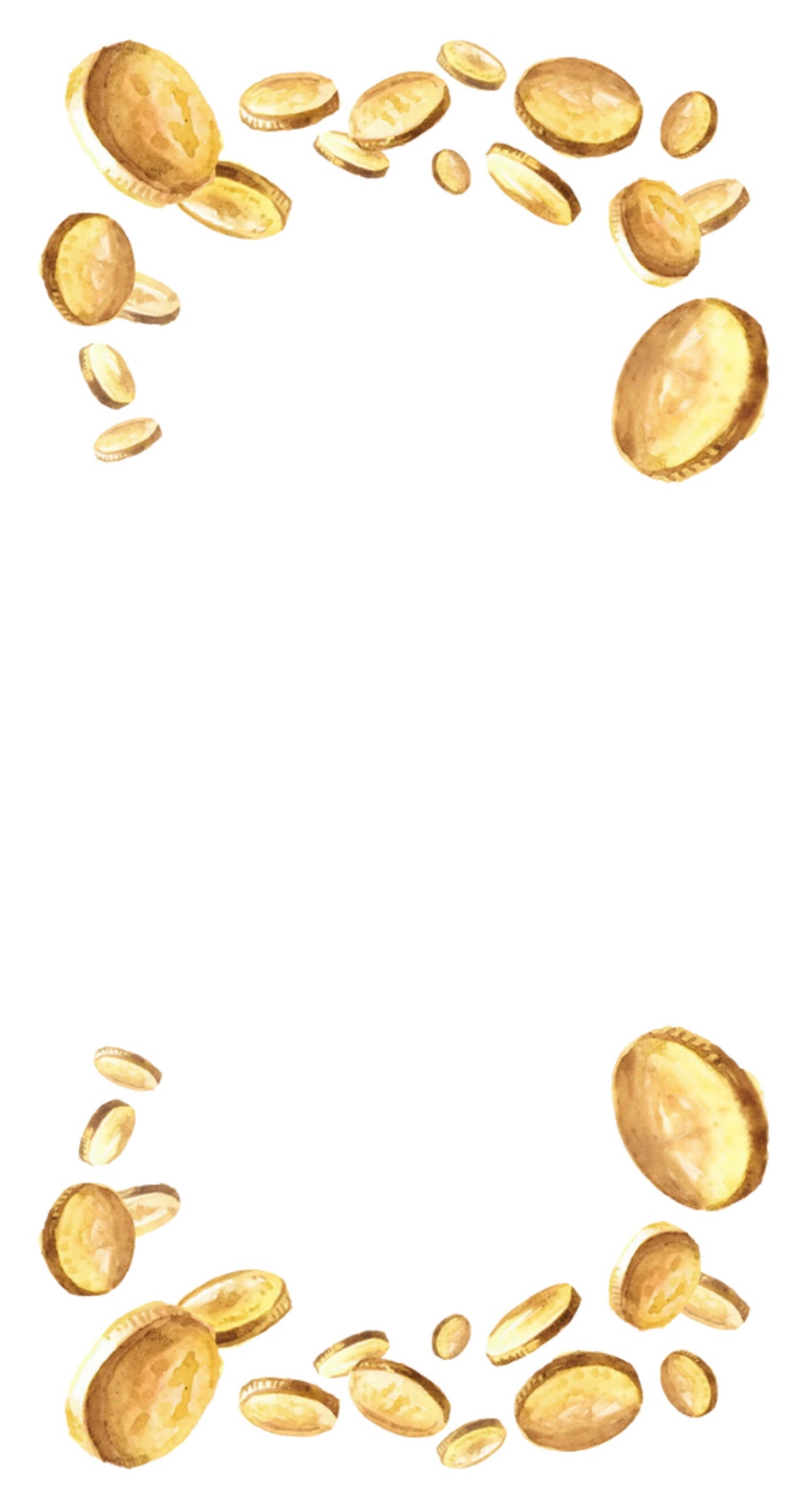 Falling Gelt - Printed Guest Towel