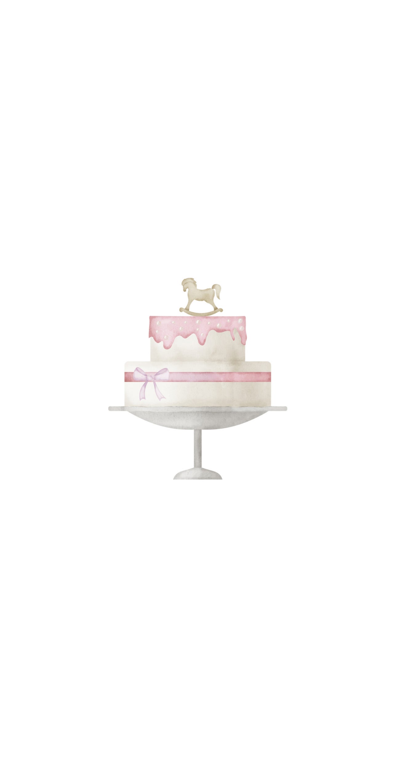Pink Cake - Printed Guest Towel