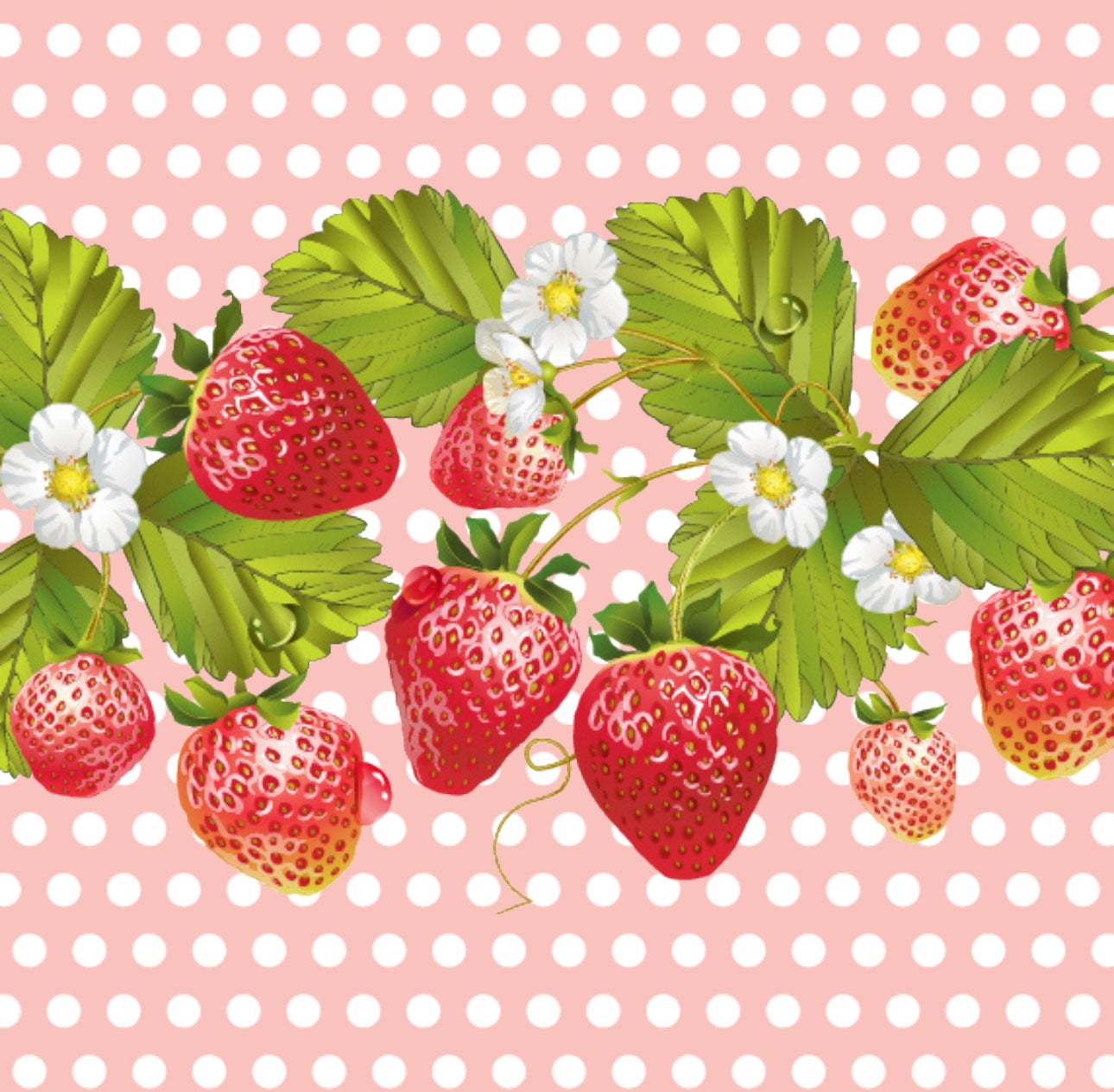 Strawberry Cocktail Napkin