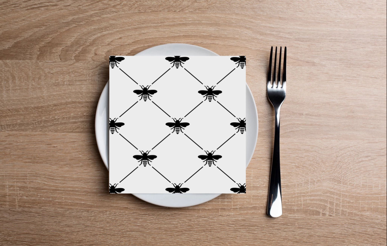 Diamond Bee Cocktail Napkin