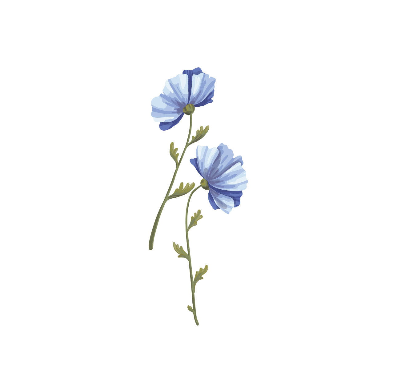 Blue Daffodil Cocktail Napkin