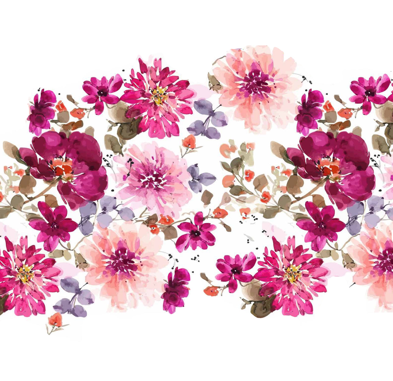Fuchsia Dahlias Cocktail Napkin