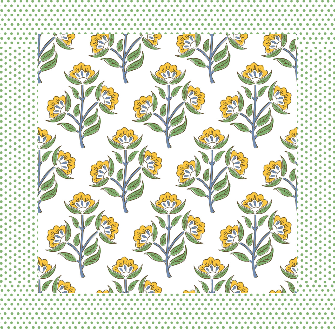 Yellow Flower Cocktail Napkin