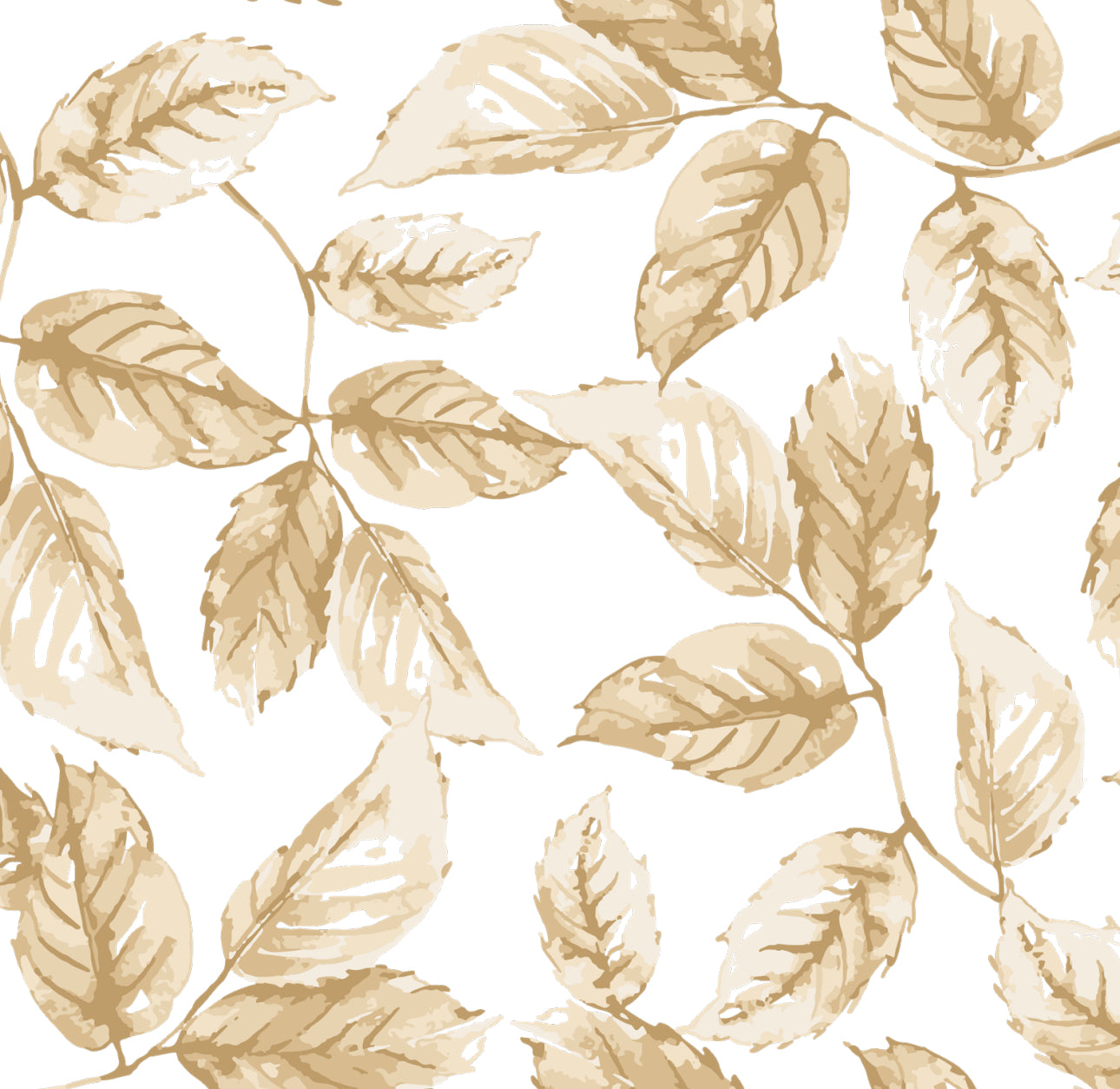 Gilded Leaves Cocktail Napkin