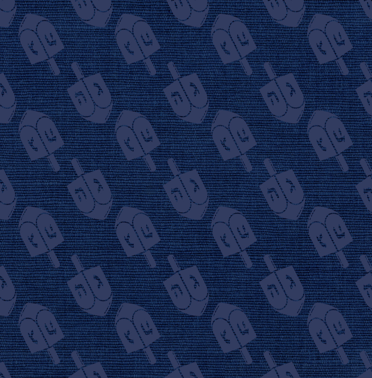 Denim Dreidel Charger - (SQUARE)