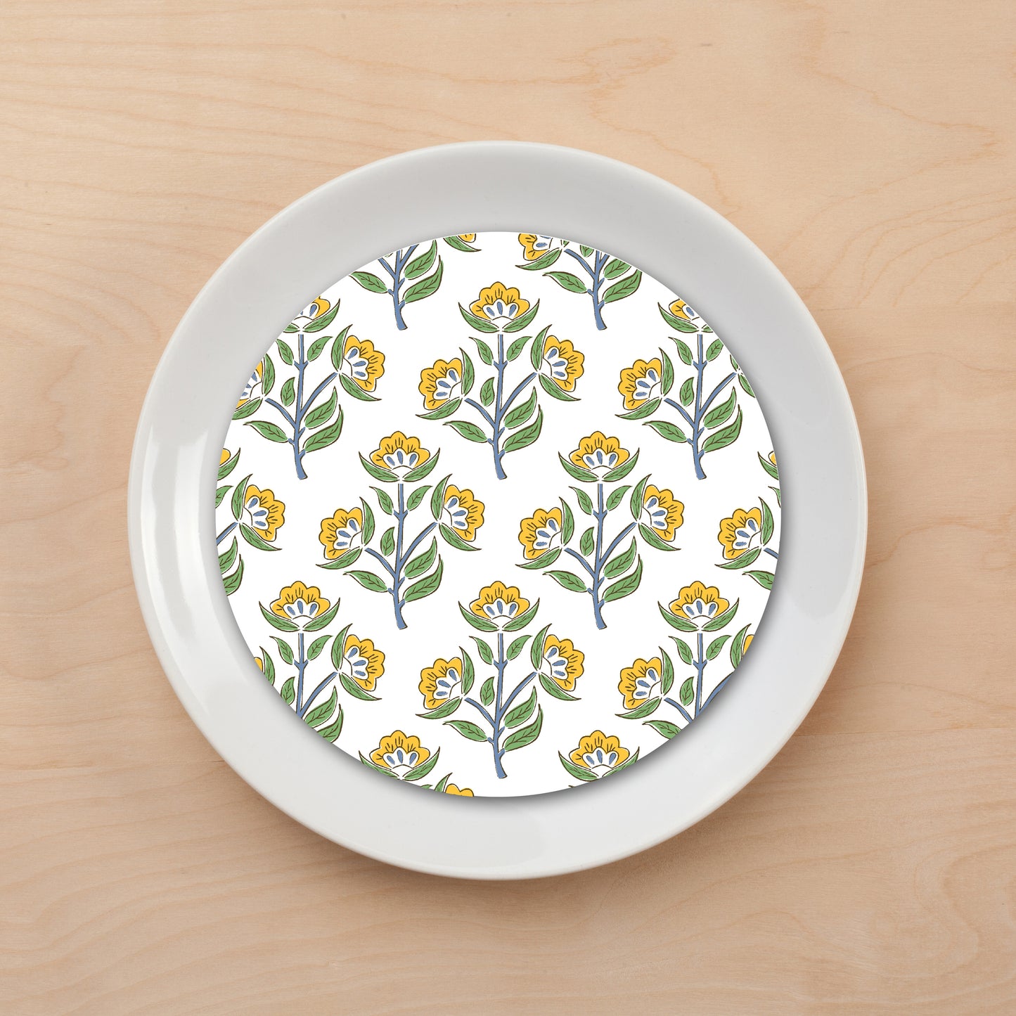 Yellow Flower Plate Accent