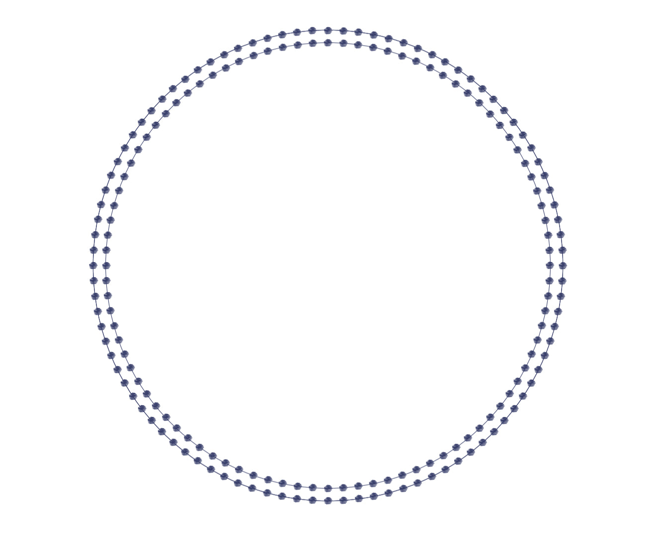 Pearls Navy (Die Cut) Charger (Circle)