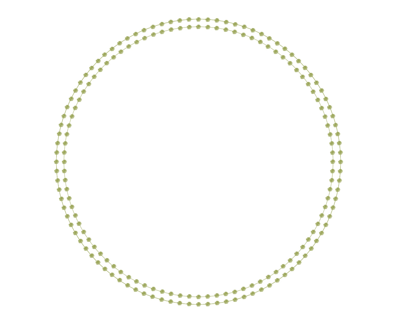 Pearls Olive (Die Cut) Charger (Circle)