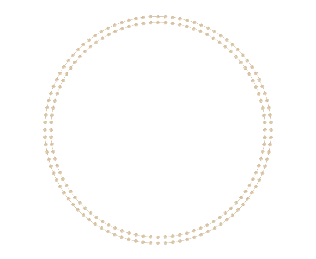 Pearls Gold (Die Cut) Charger (Circle)
