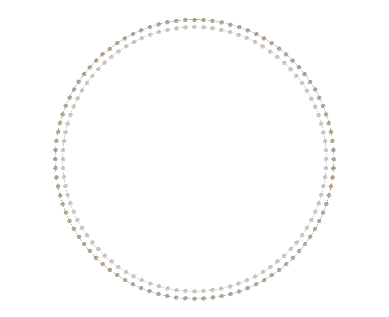 Pearls Gold Silver (Die Cut) Charger (Circle)