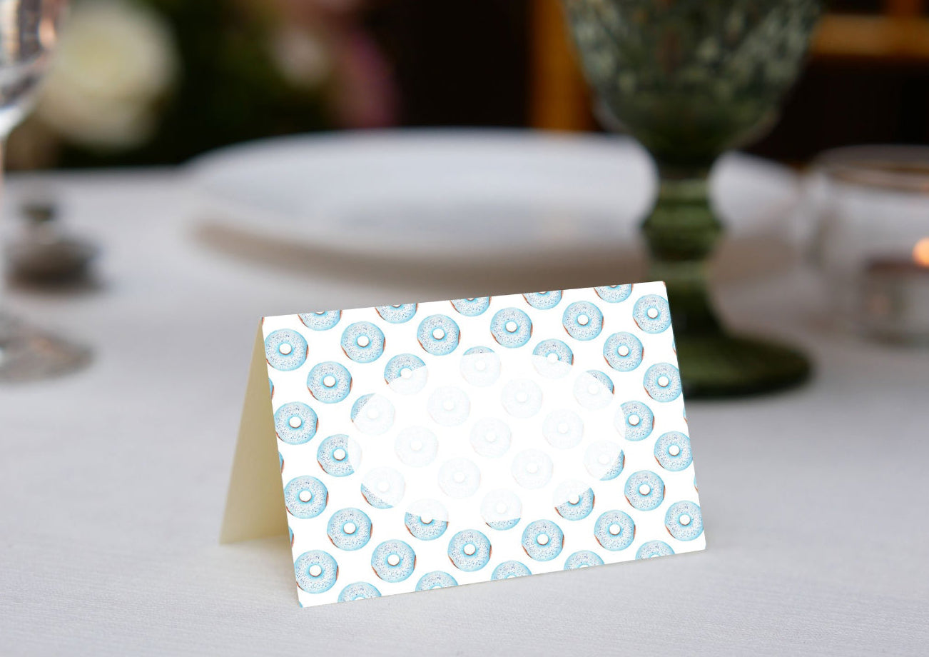 Blue Donuts Place Cards