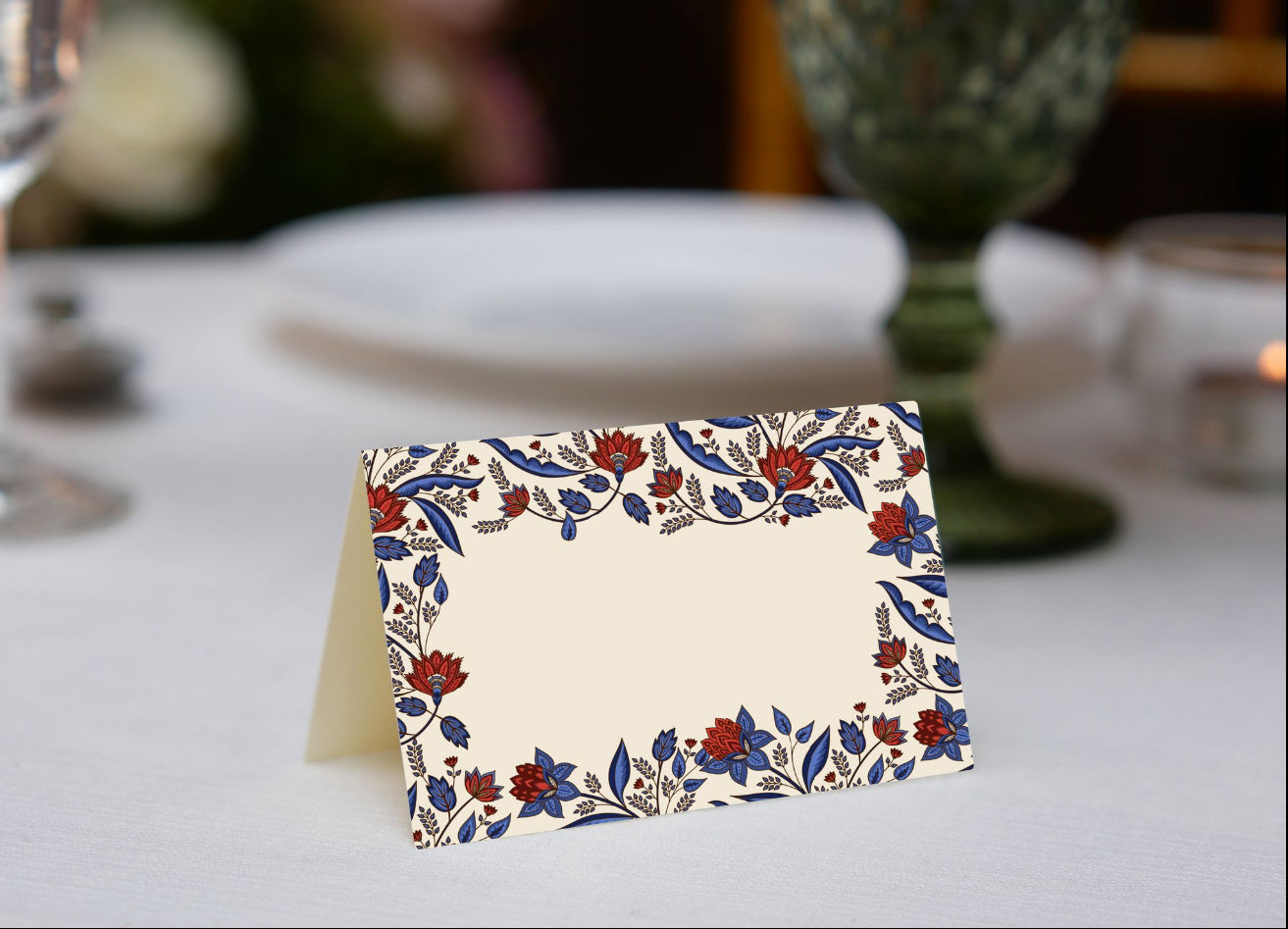 Lotus Paisley Place Cards