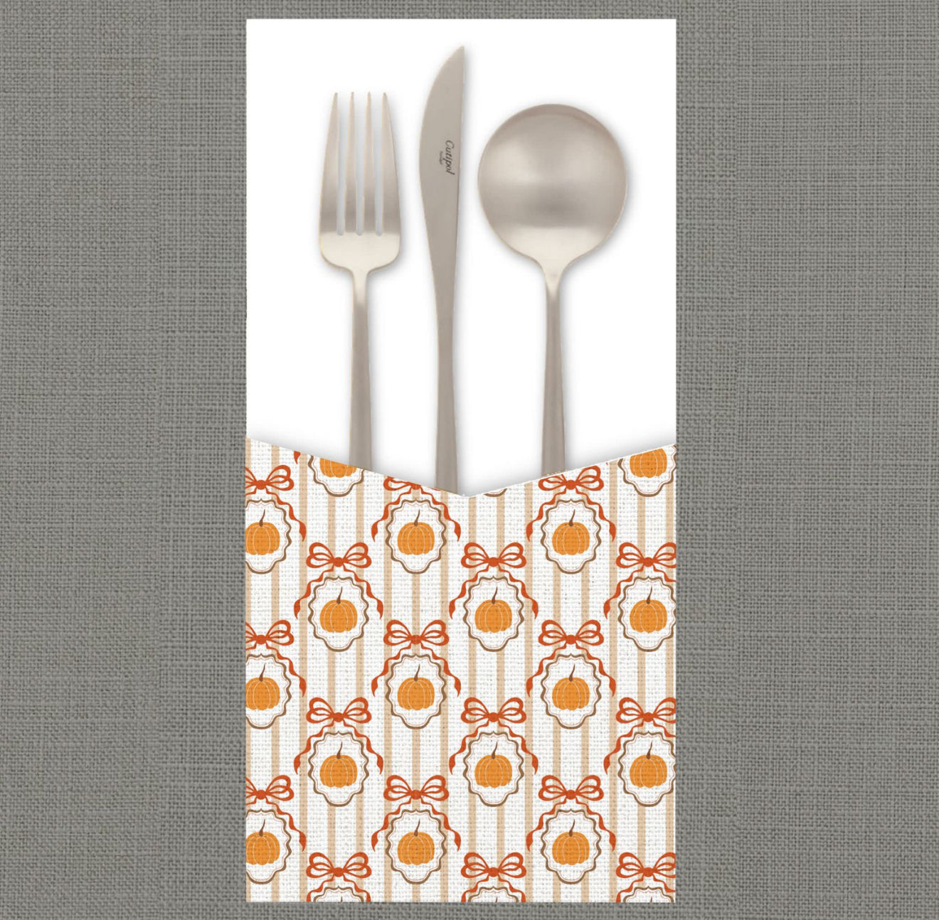 Thanksgiving Cameo Cutlery Pouch