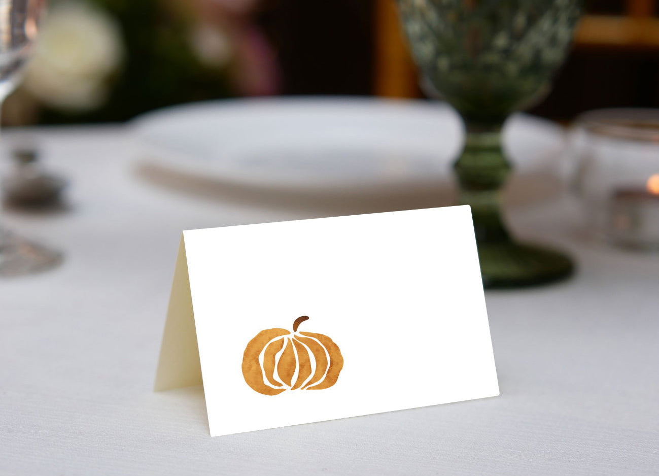 Solo Pumpkin Place Cards