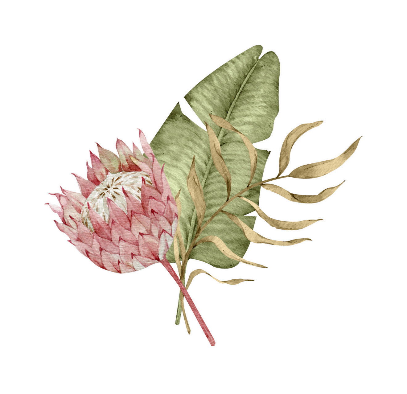 Protea Bouquet Cocktail Napkin