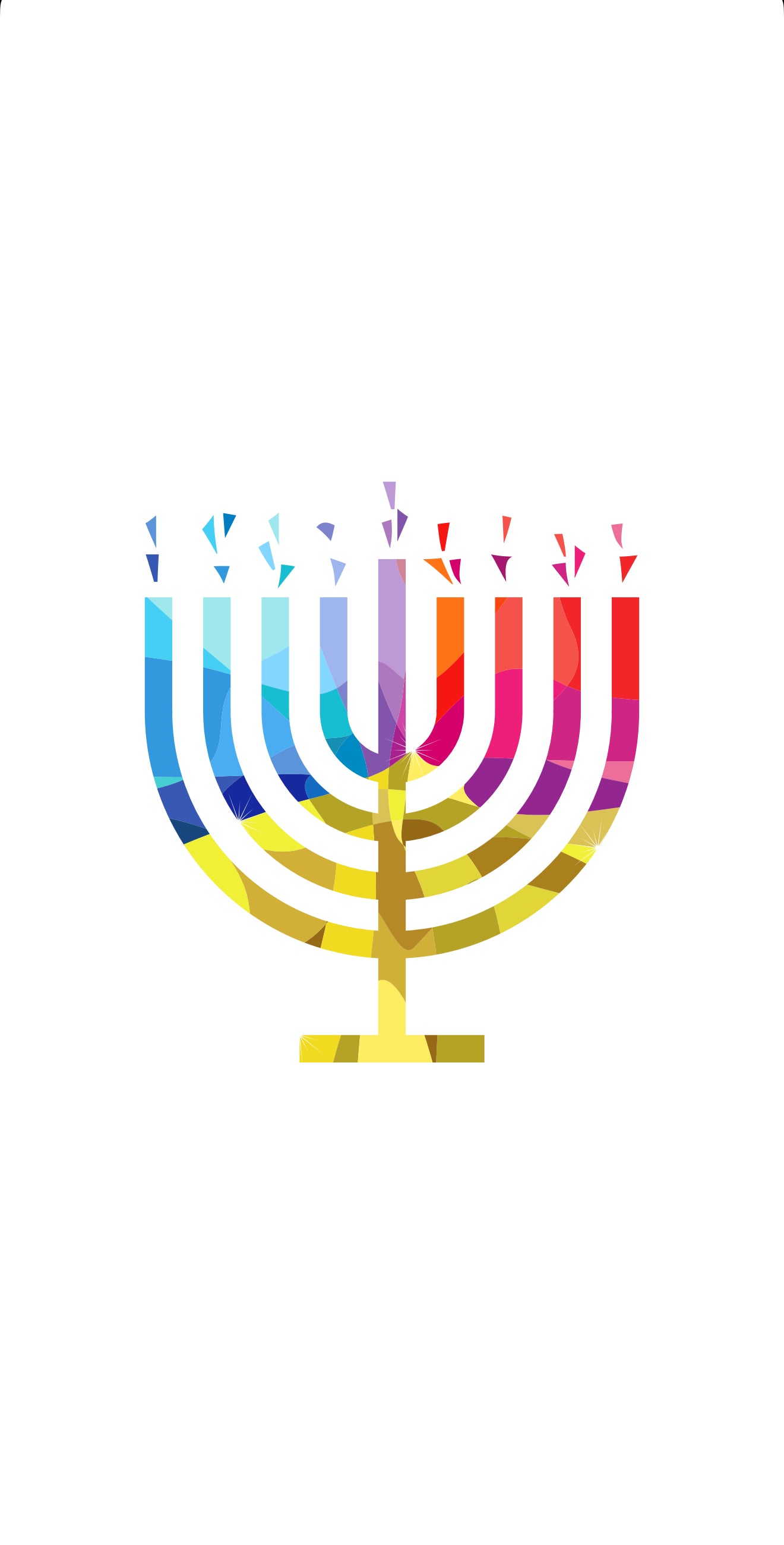 Vibrant Menorah - Printed Guest Towel