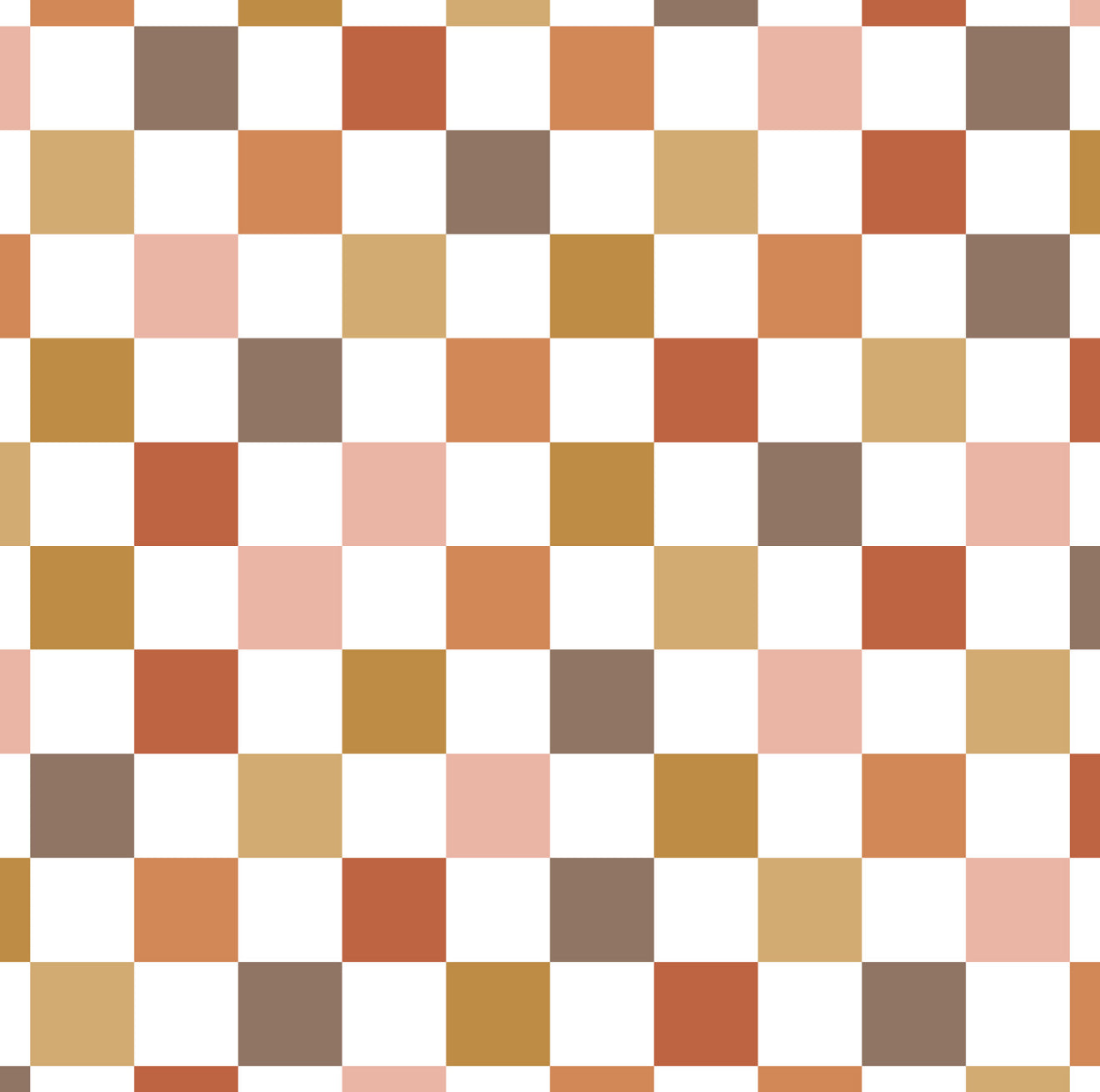 Fall Checkerboard Cocktail Napkin