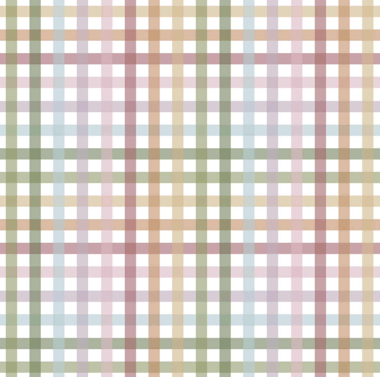 Autumn Multicolor Gingham Cocktail Napkin