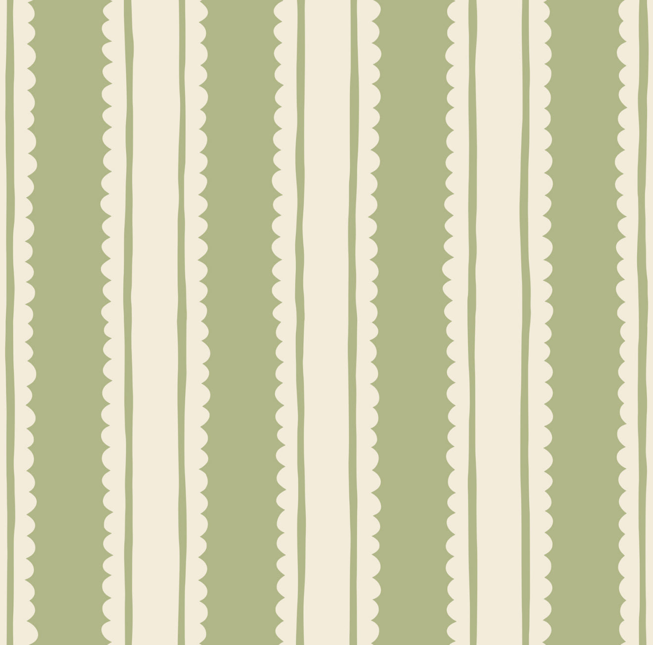 Green Squiggle Stripe Cocktail Napkin