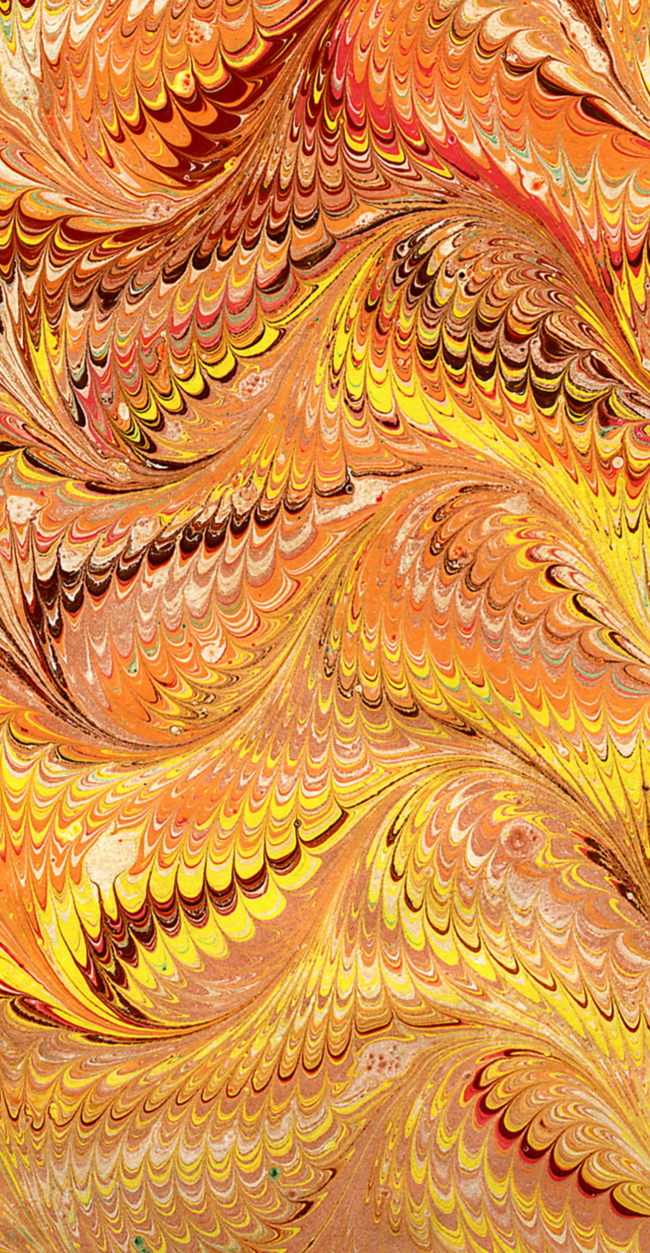 Marble Wallpaper - Fire - Printed Guest Towel