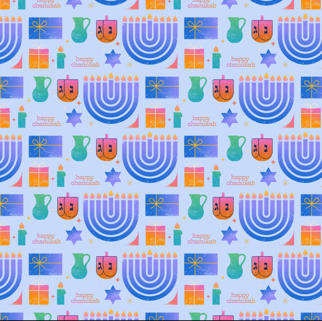 Festive Chanukah Cocktail Napkin