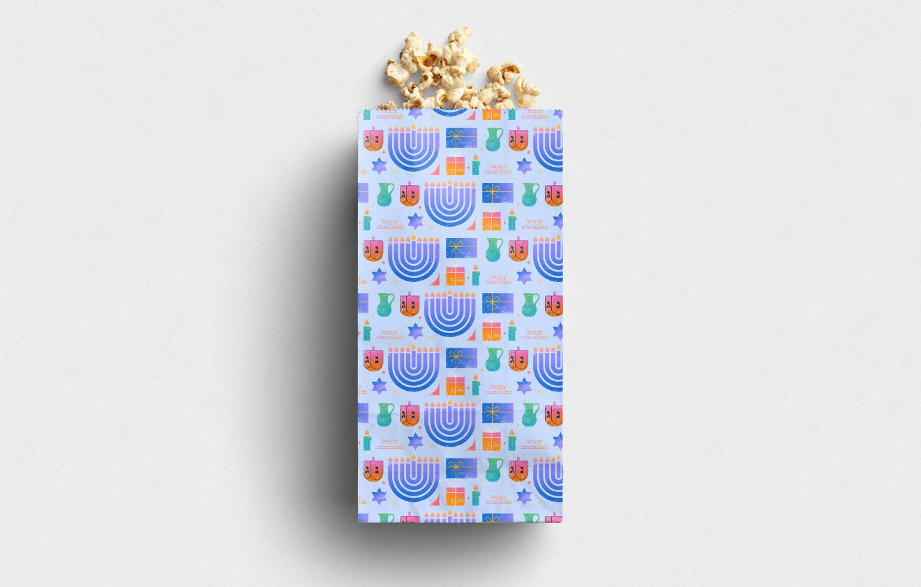 Festive Chanukah Printed Paper Bag
