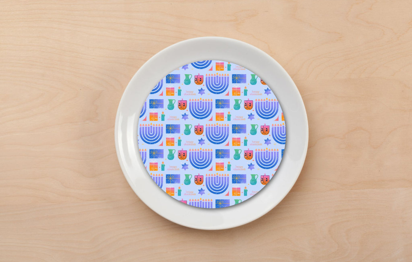 Festive Chanukah Plate Accent