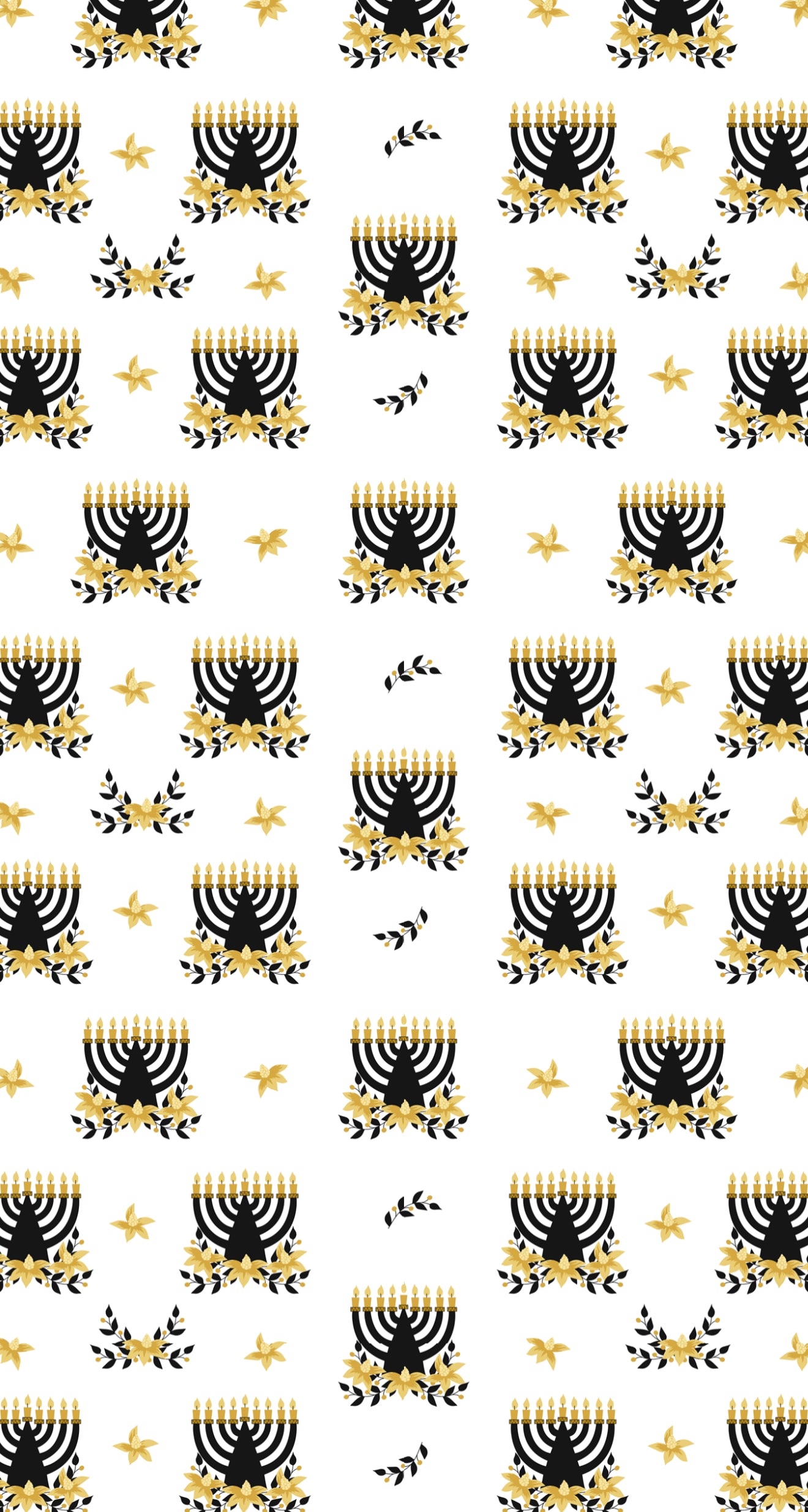 Chanukah Flowers - Printed Guest Towel