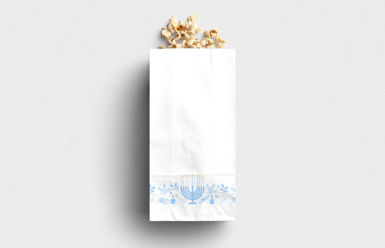 Soft Menorah Printed Paper Bag