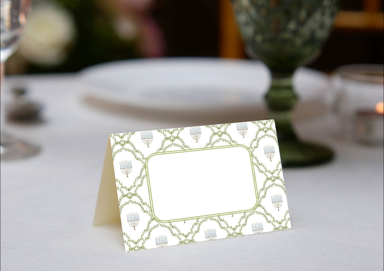 Menorah Lattice Place Cards