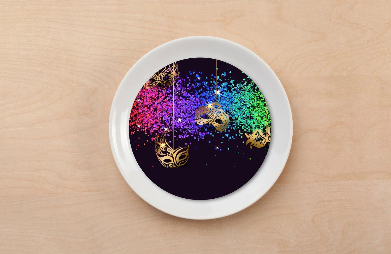 Confetti Masquerade Plate Accent