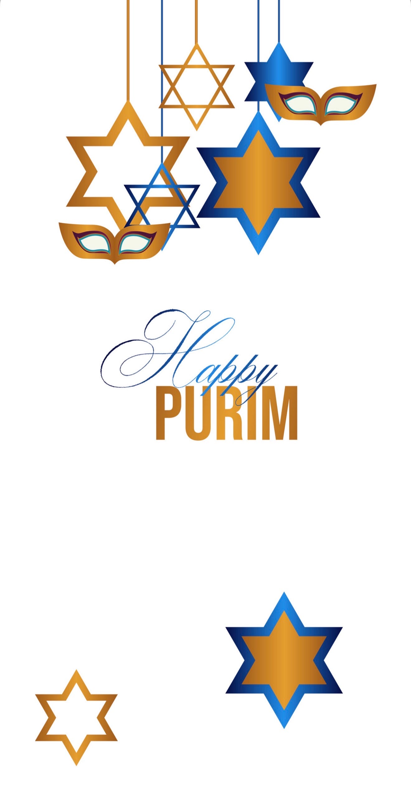 Purim Stars - Printed Guest Towel