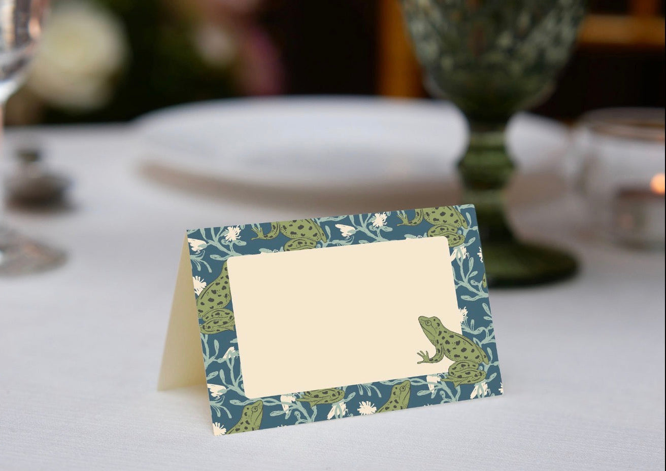 Frog Wallpaper Place Cards