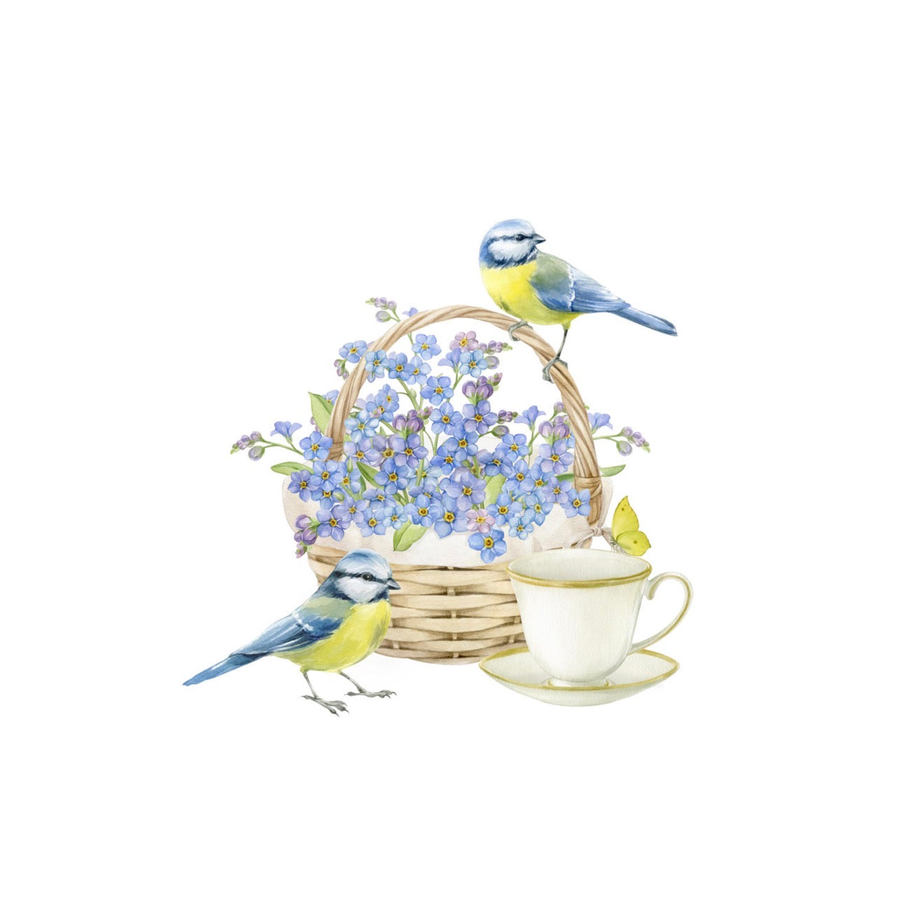 Spring Blooms Tea Party Cocktail Napkin