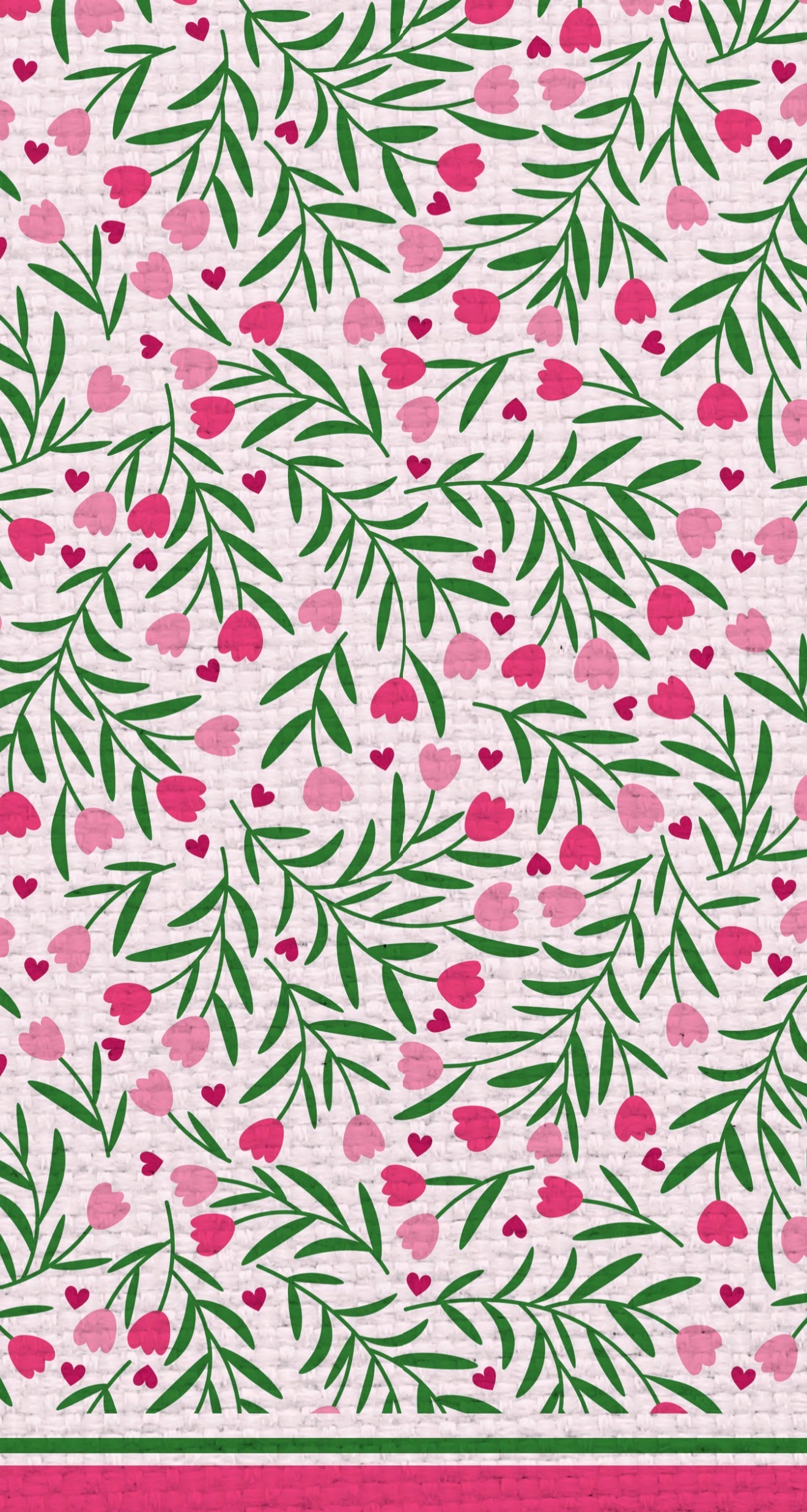 Tulip Hearts - Printed Guest Towel