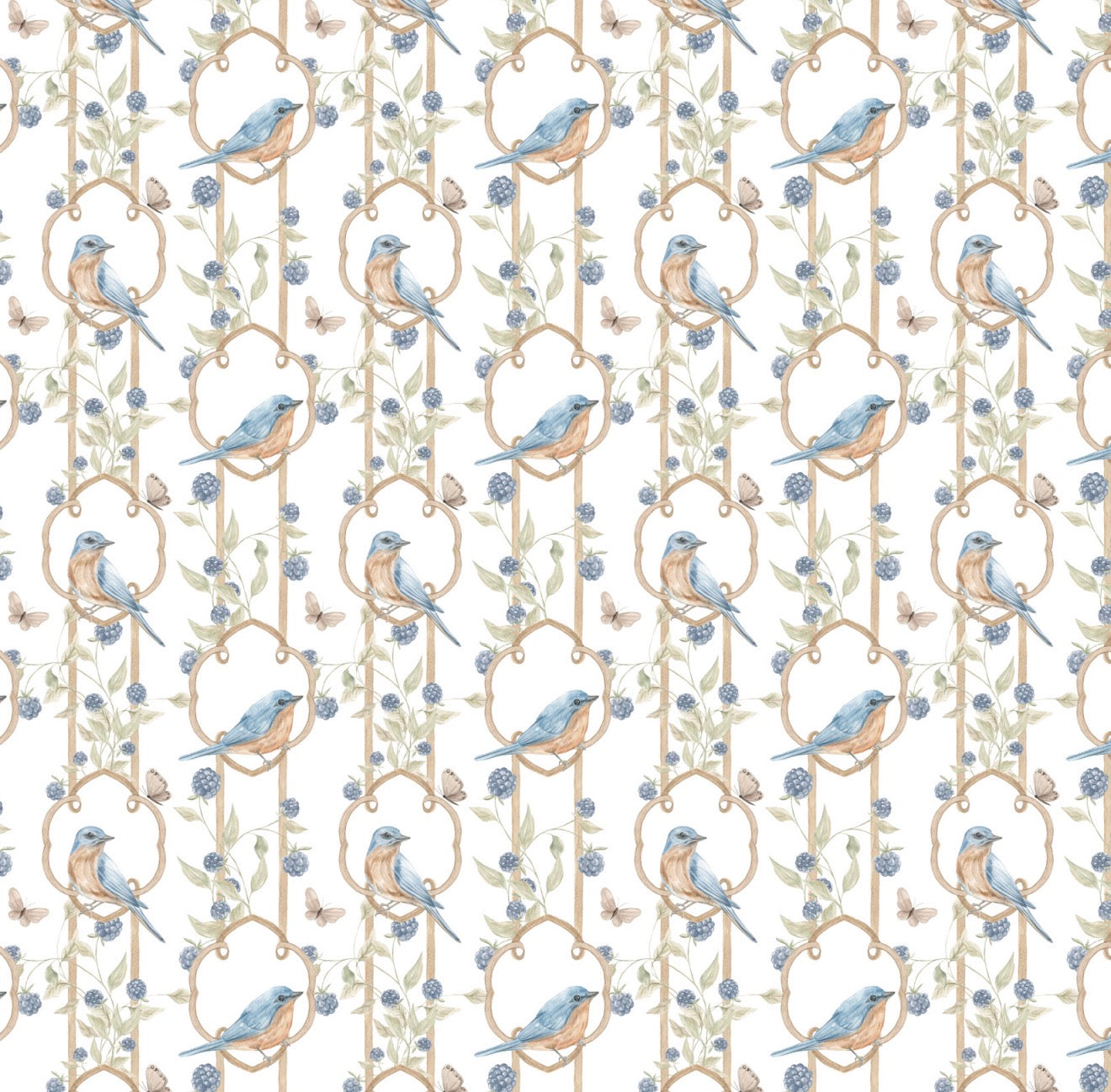 Trellis Thrush Cocktail Napkin