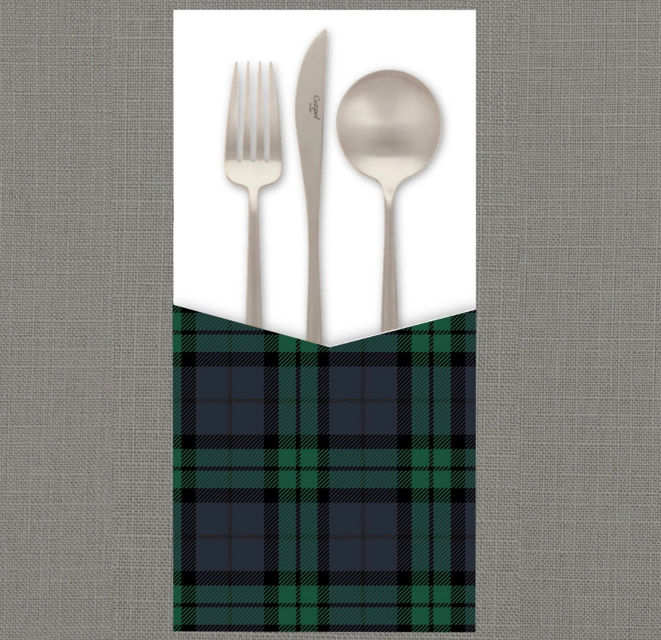Lauren Plaid Cutlery Pouch