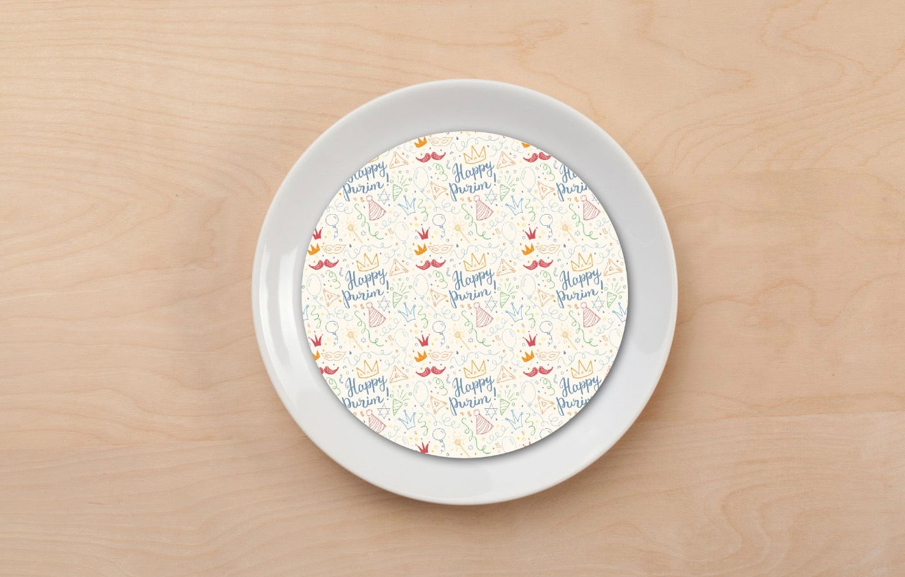 Purim Scribble Plate Accent