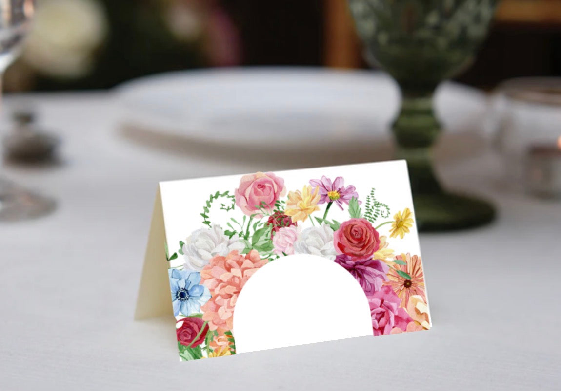Floral Arch Shavous Place Cards