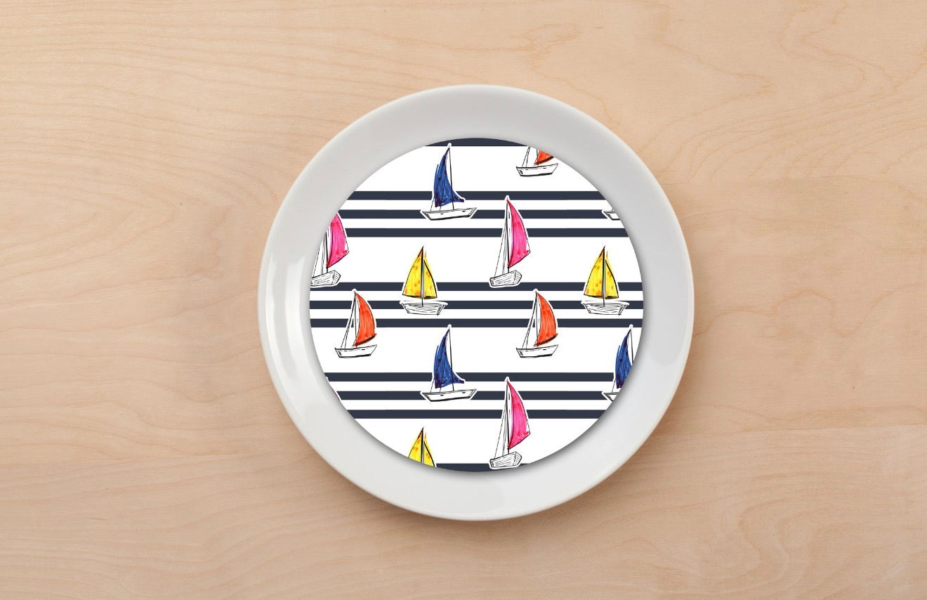 Sailboats Plate Accent