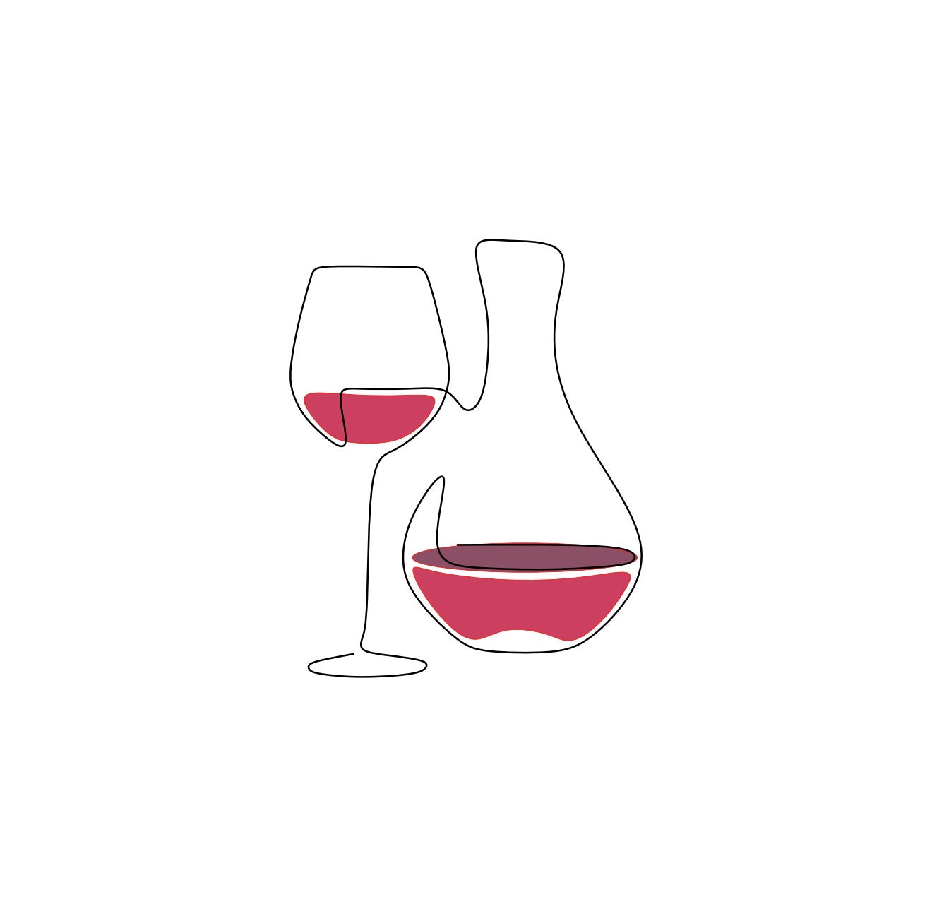 Wine Scribble Cocktail Napkin