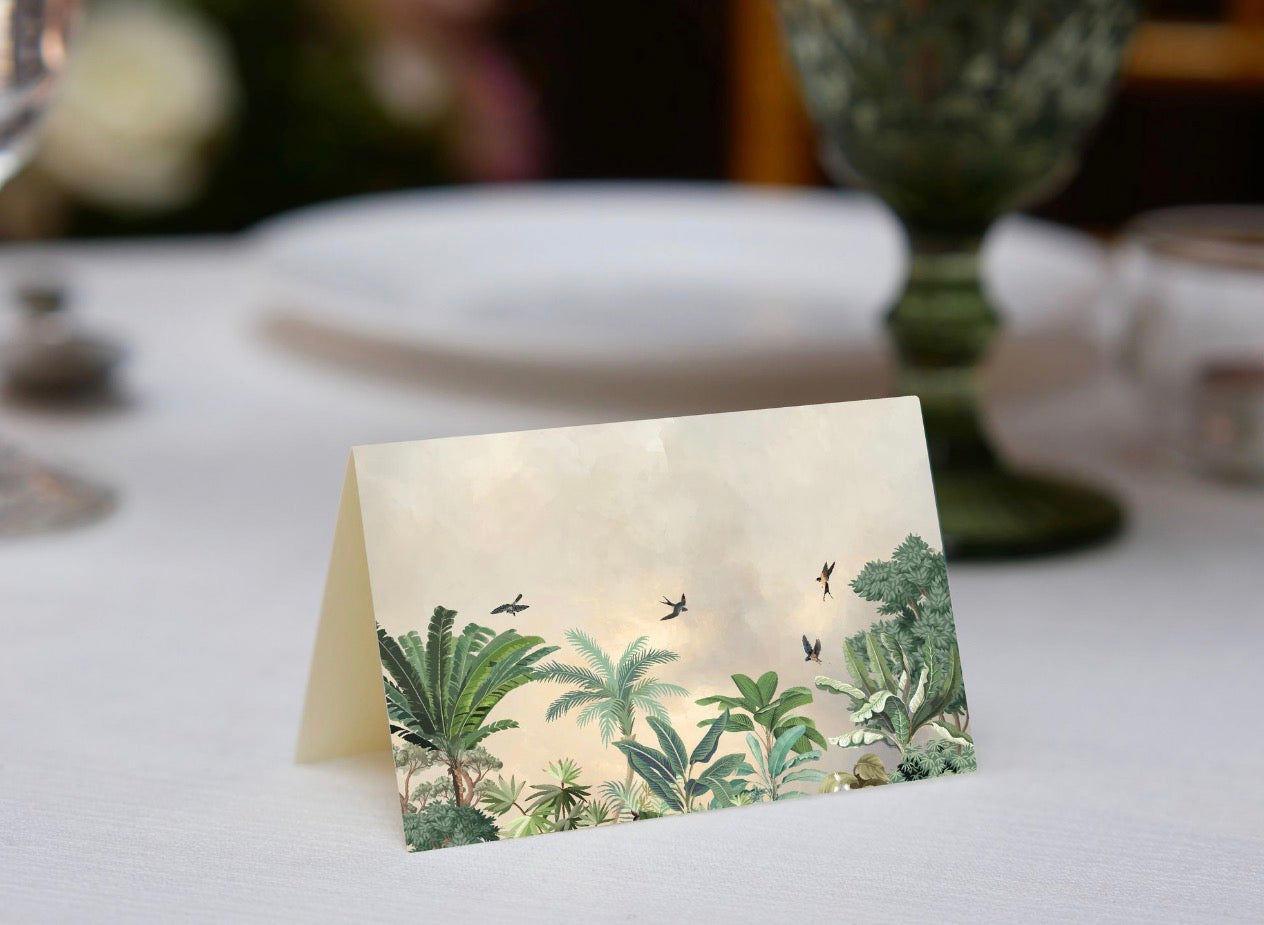 Jungle Wallpaper Place Cards