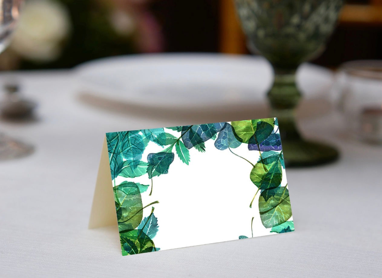 Translucent Leaves Place Cards