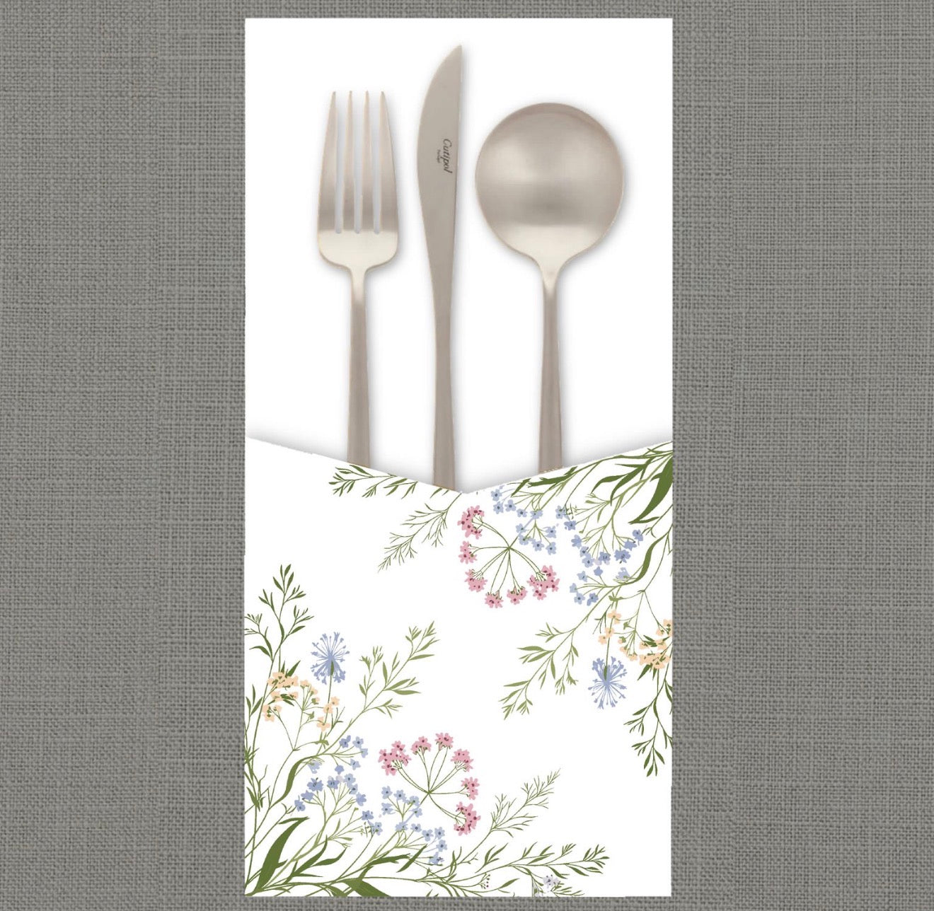 Delicate Wildflower Cutlery Pouch